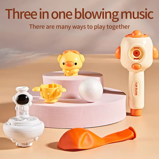 3-in-1 Montessori Blow Pipe Ball Toy